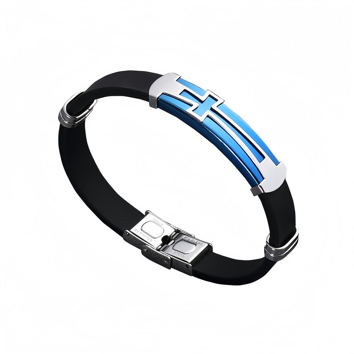 Men’s Cross Silicone Bracelet