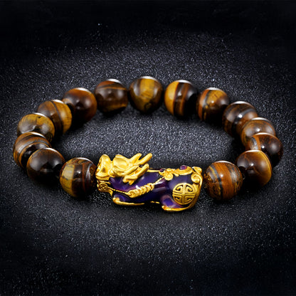 Color-Shifting Pixiu Tiger Eye Wealth Bracelet