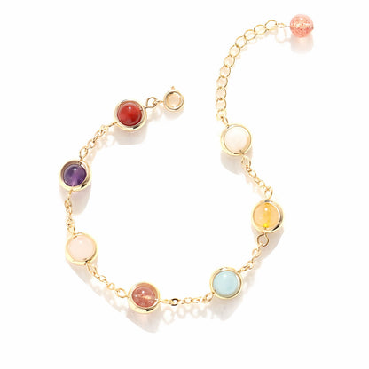 Good Luck Rainbow Crystal Beads Bracelet