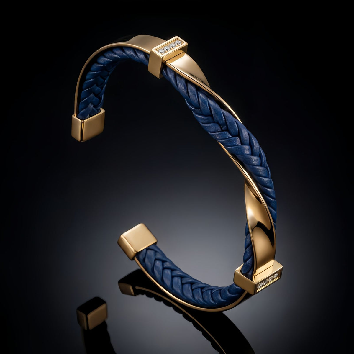 Men's Braided Leather Cuff Bracelet