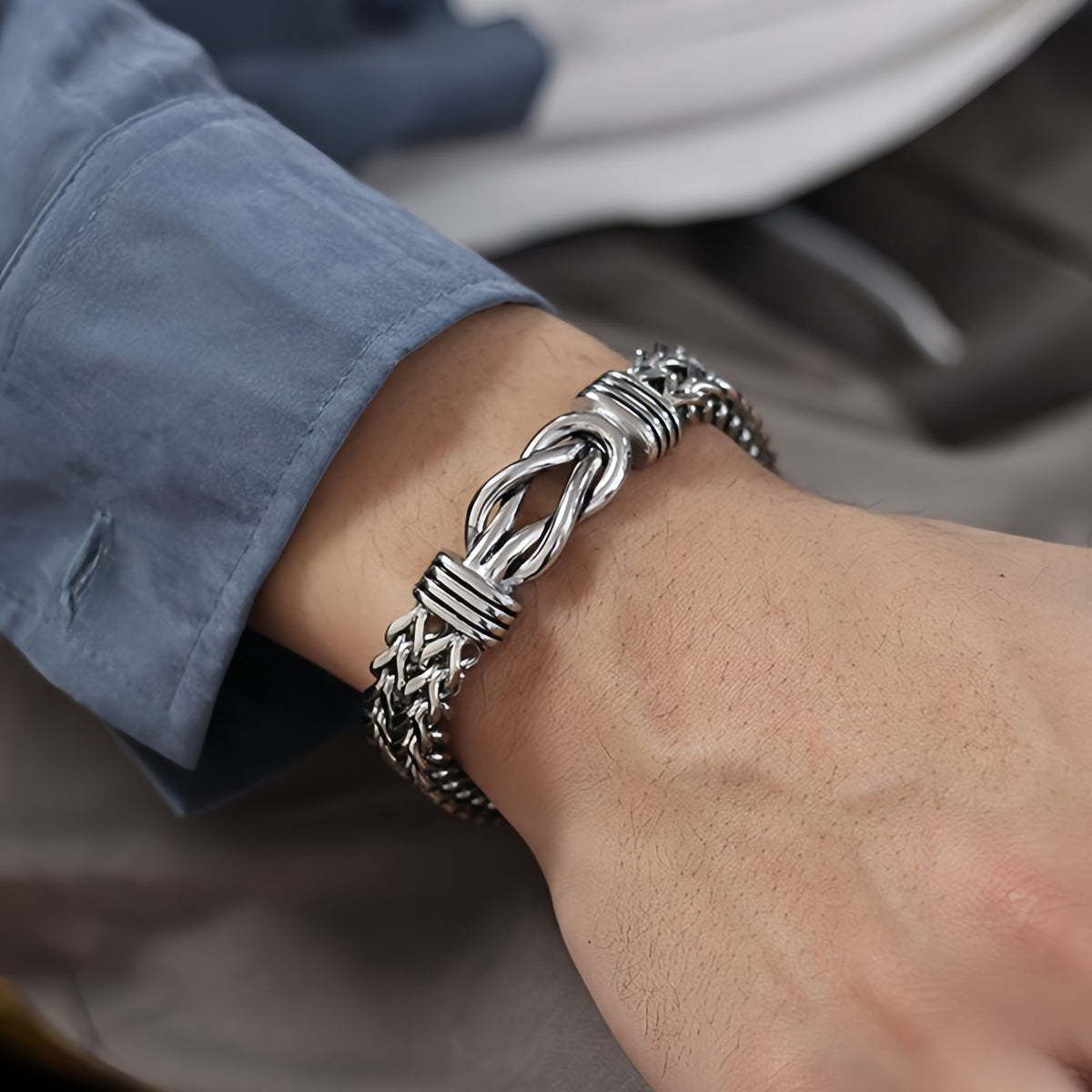Byzantine Double Row Chain Bracelet