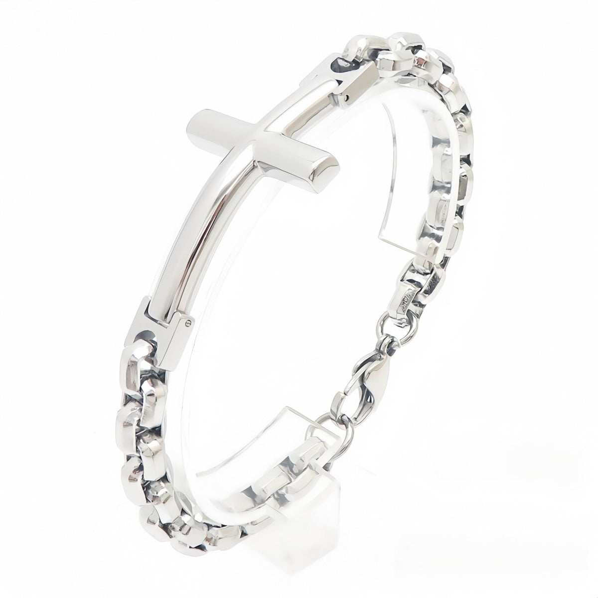 Men’s Stainless Steel Cross Bracelet