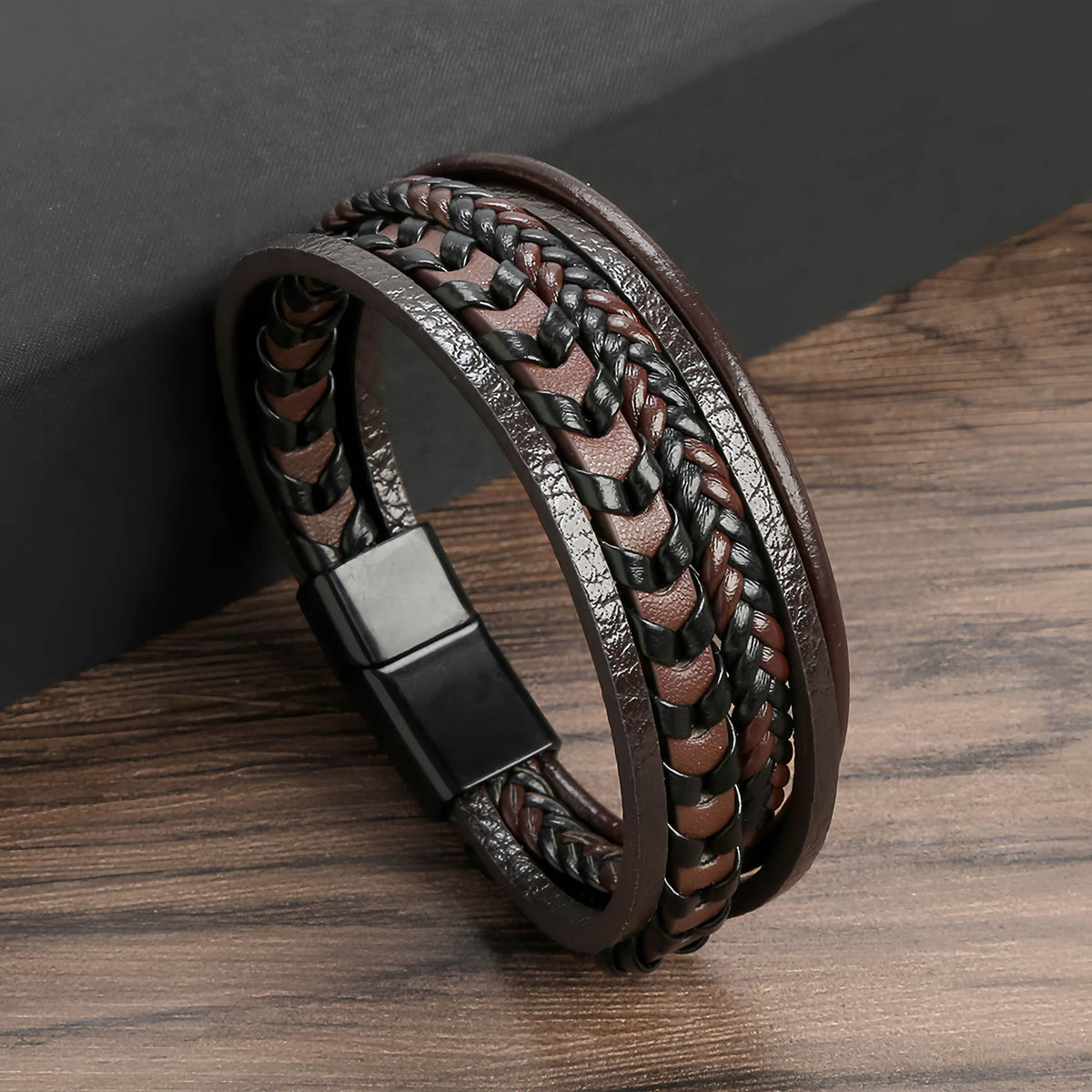Men's Multilayer Braided Leather Bracelet
