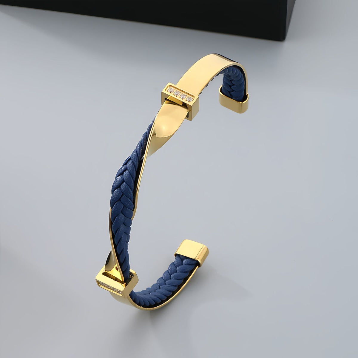 Men's Braided Leather Cuff Bracelet