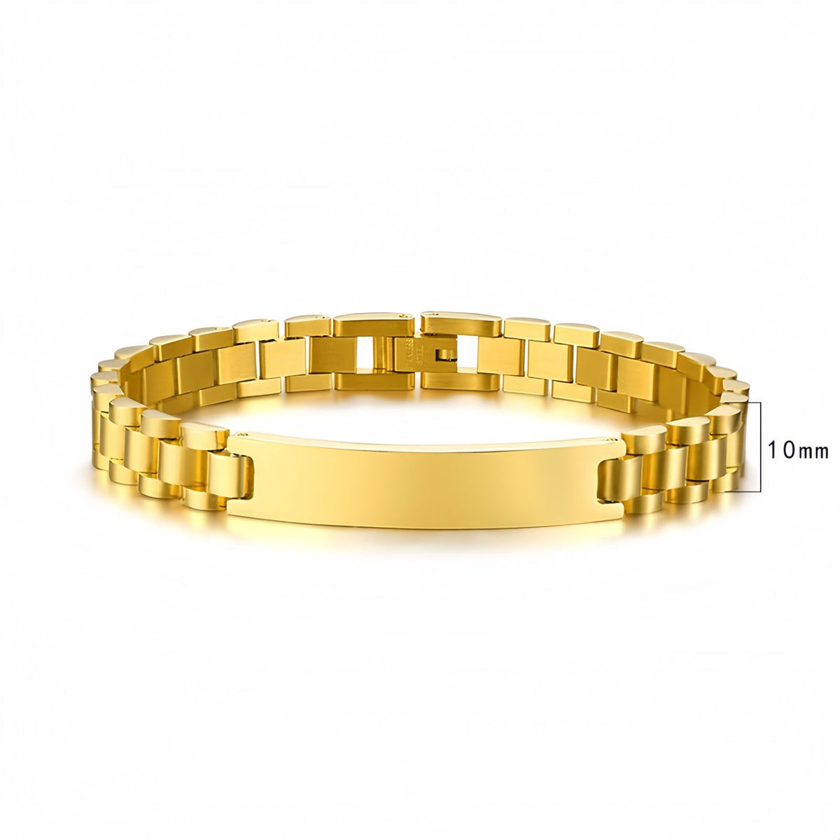 Men’s Curved Plate Chain Bracelet