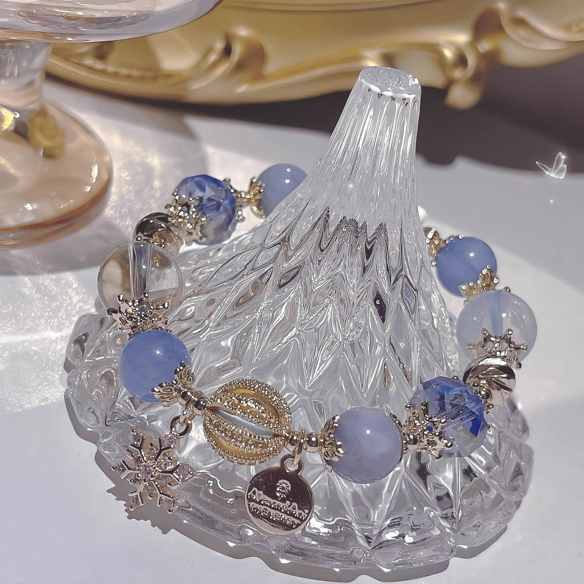 Sapphire Blue Snowflake Crystal Bracelet