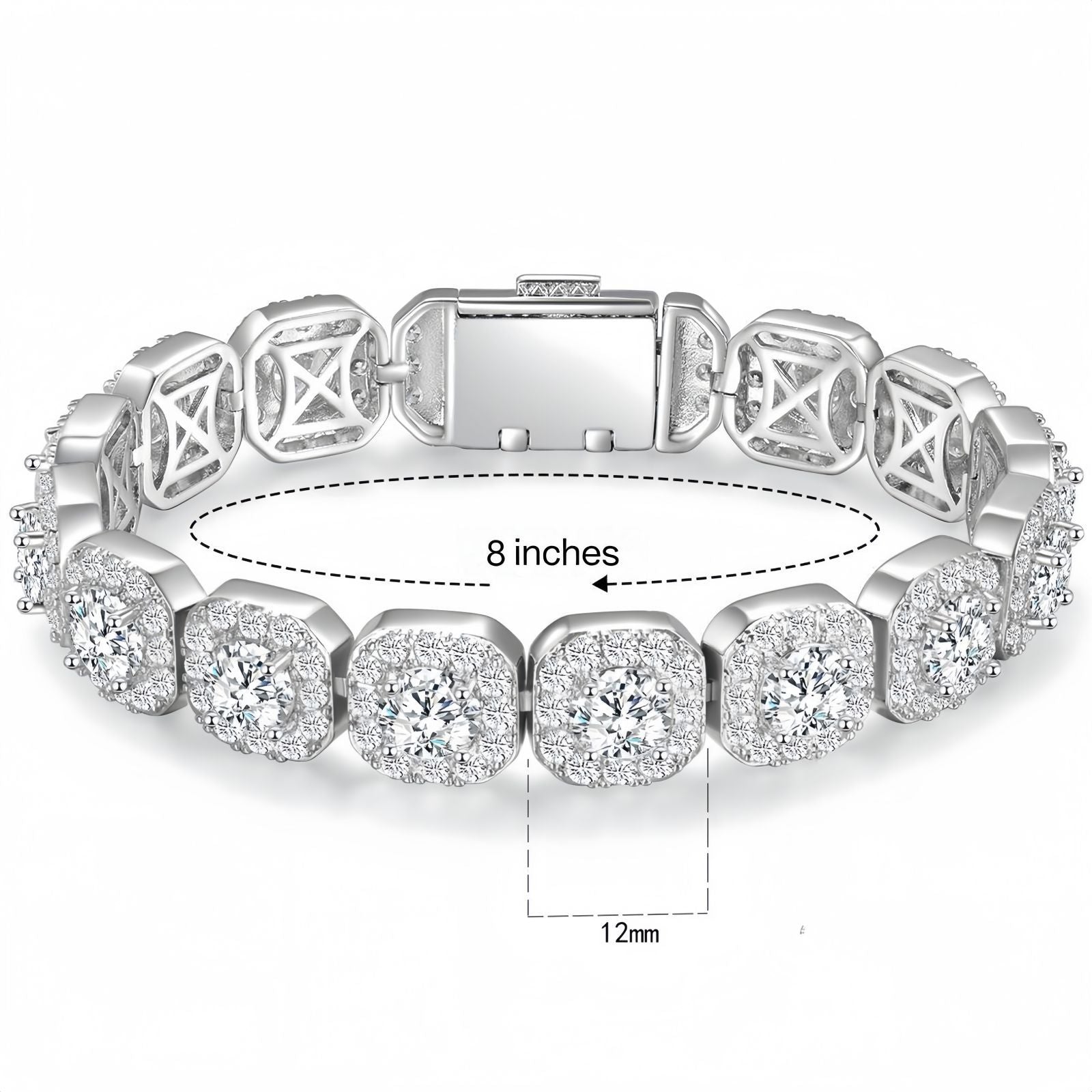 Wide Iced Tennis Bracelet | CZ Diamond Look Bracelet