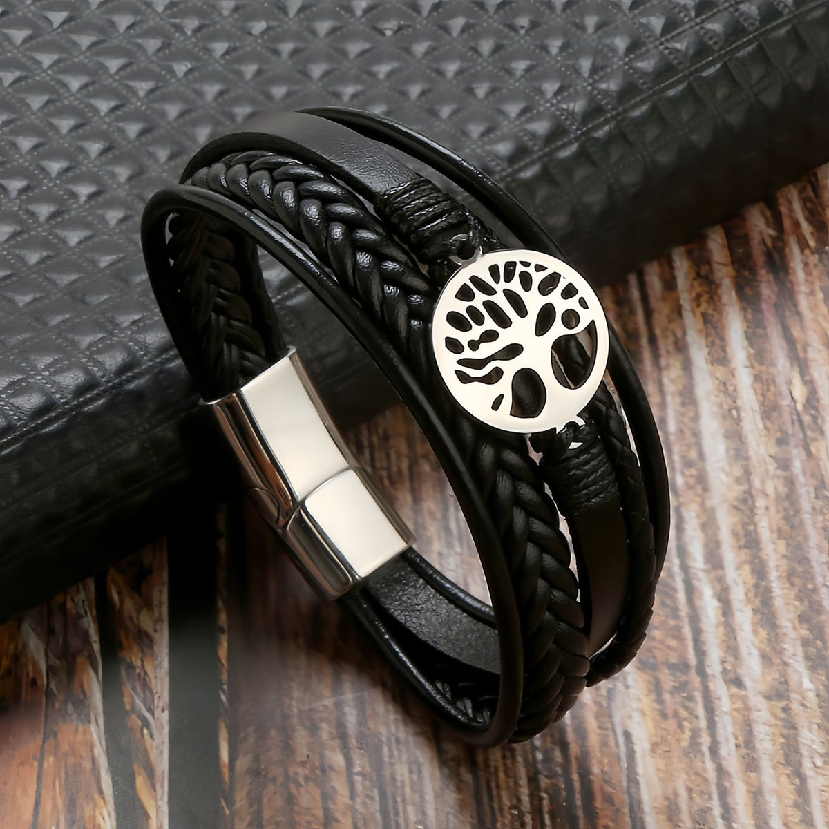 Tree of Life Leather Bracelet for Men
