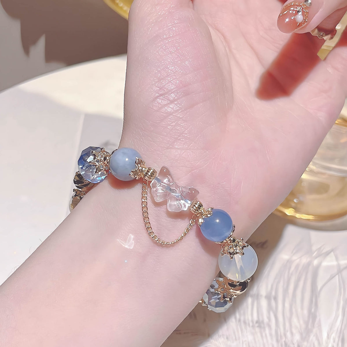 Sapphire Blue Snowflake Crystal Bracelet