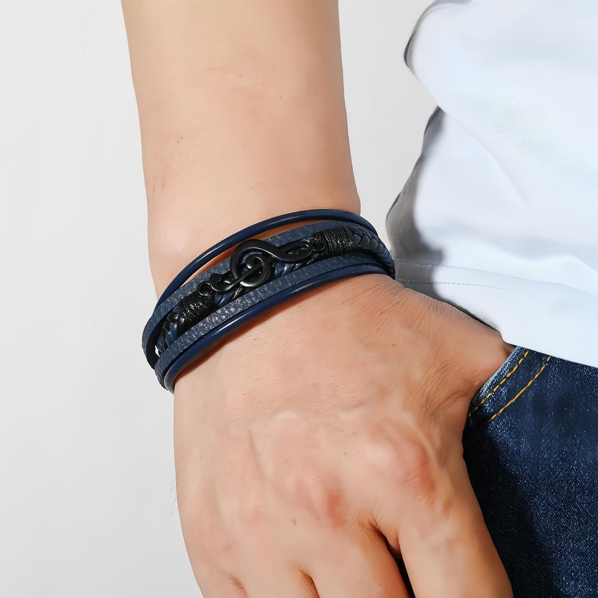 Treble Clef Multi-Layer Leather Bracelet