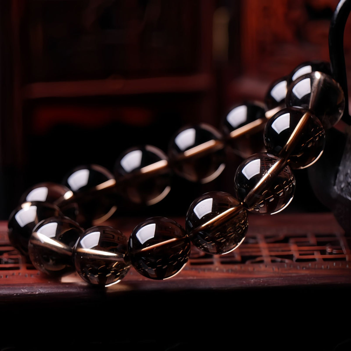 Smoky Quartz Crystal Bracelet for Protection & Grounding