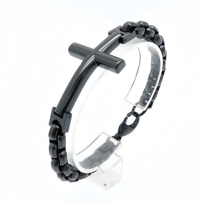 Men’s Stainless Steel Cross Bracelet
