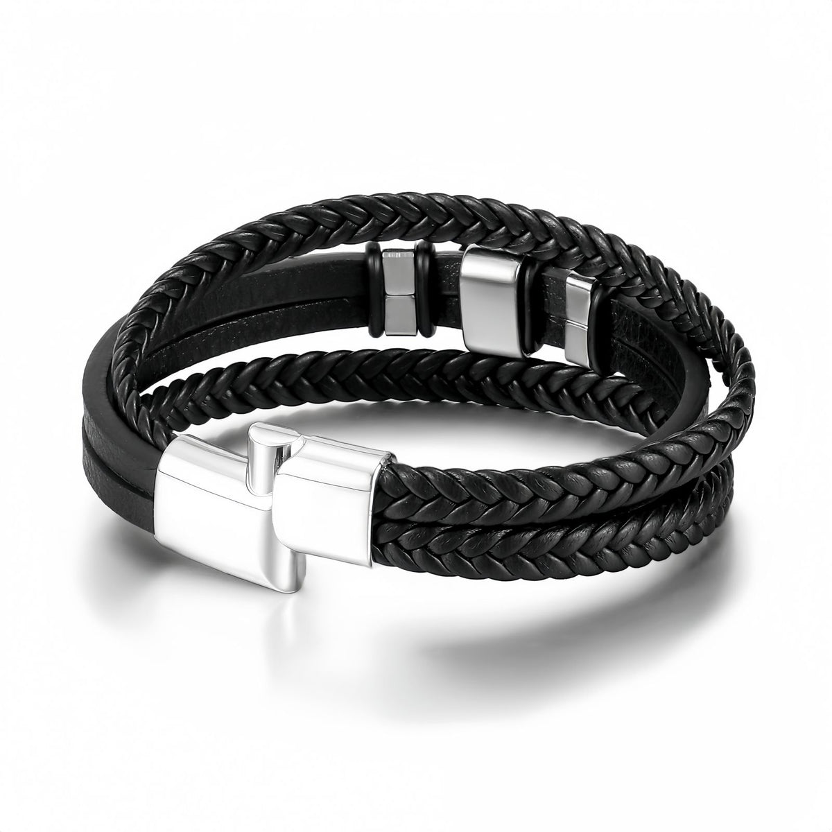 Nautical Wheel Leather Bracelet