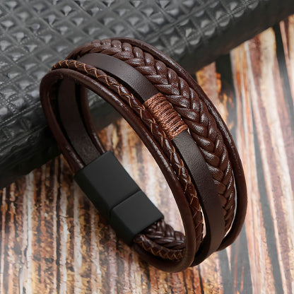 Men's Multilayer Leather Bracelet