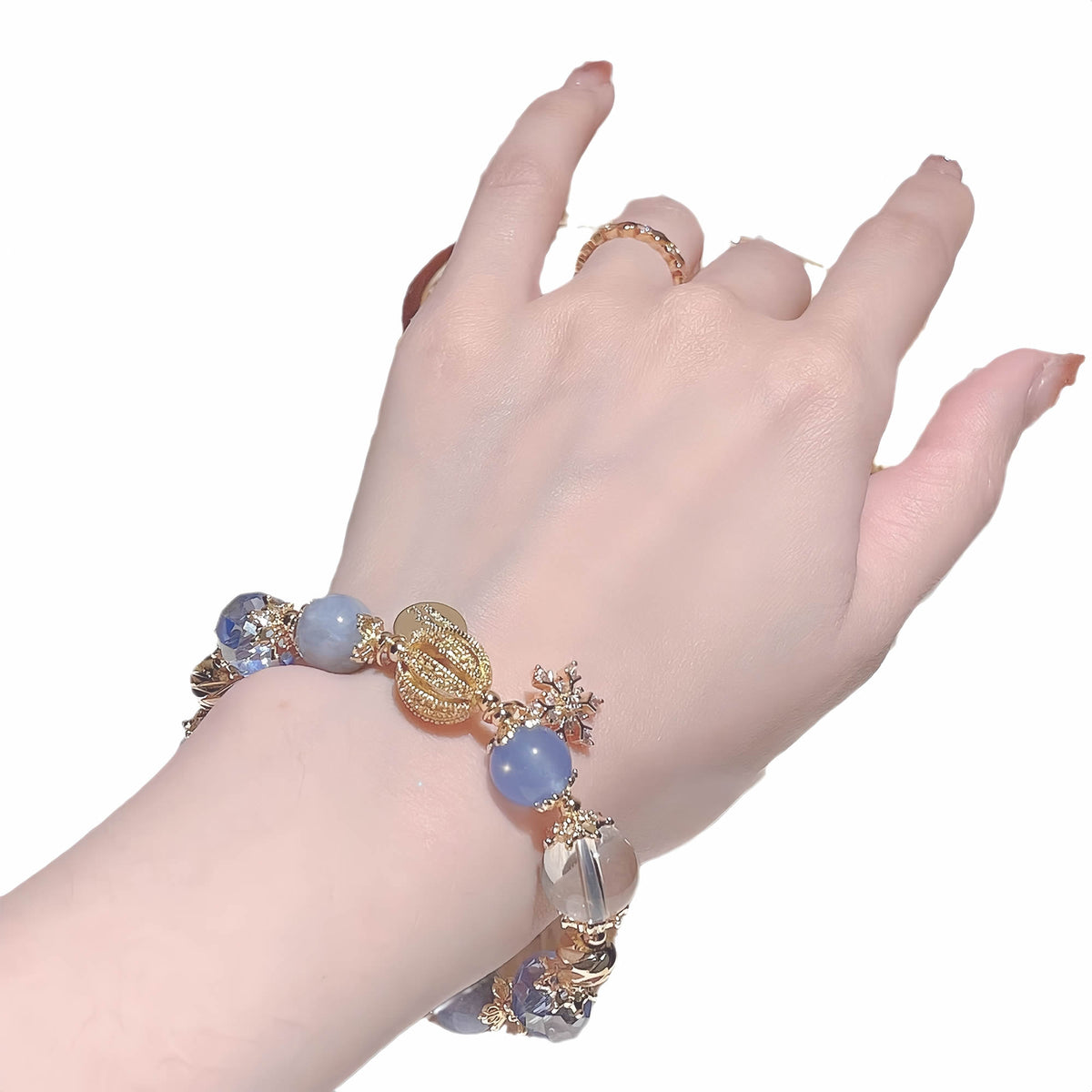 Sapphire Blue Snowflake Crystal Bracelet