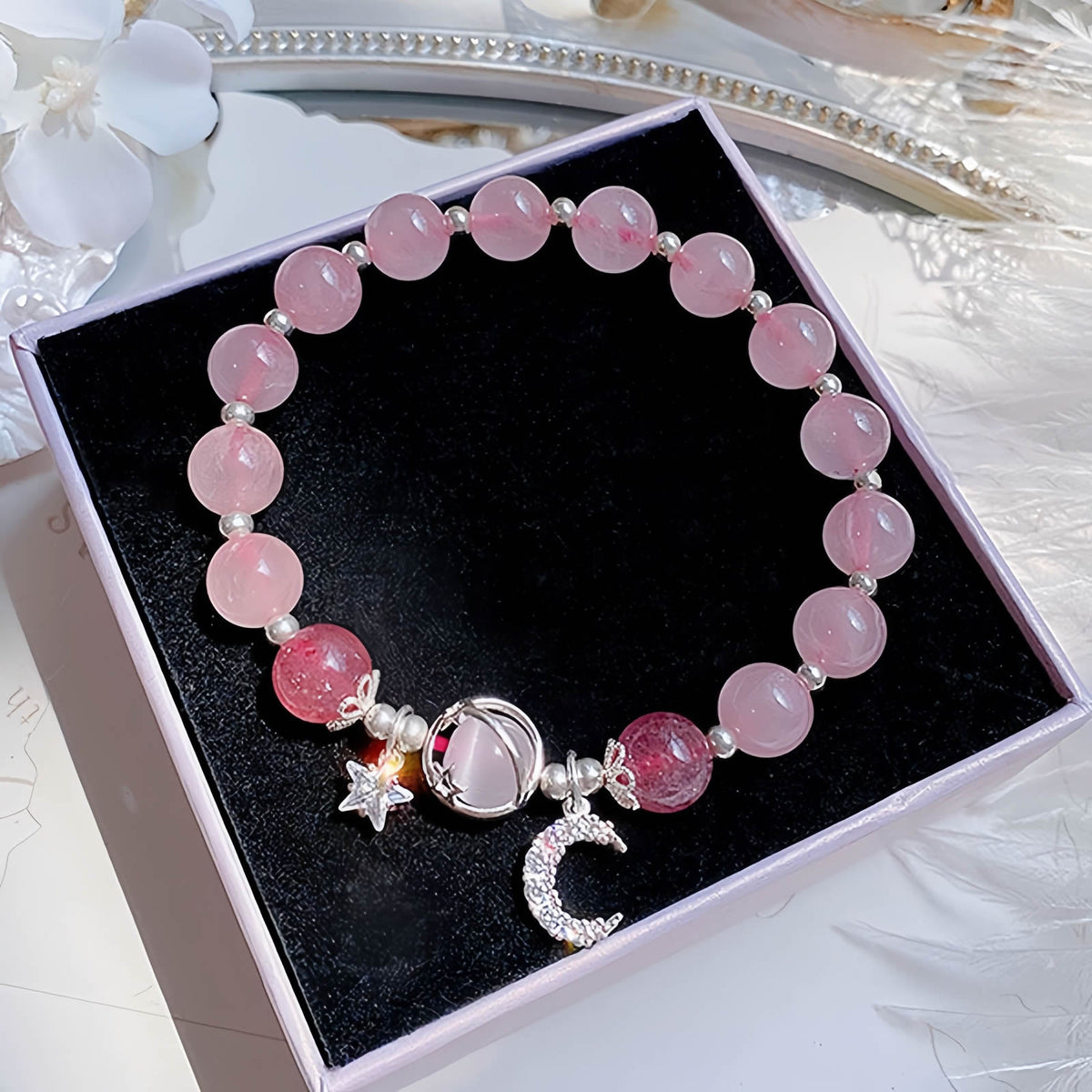 Butterfly Cat's Eye Moonstone Bracelet