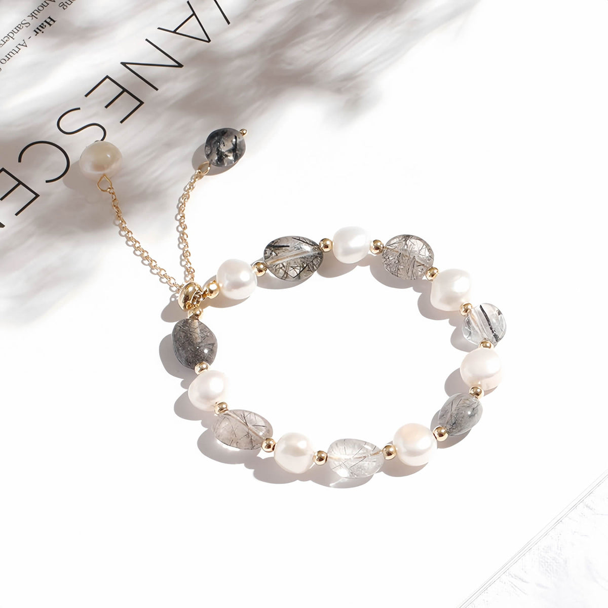 Trendy Crystal Pearl Beaded Bracelet