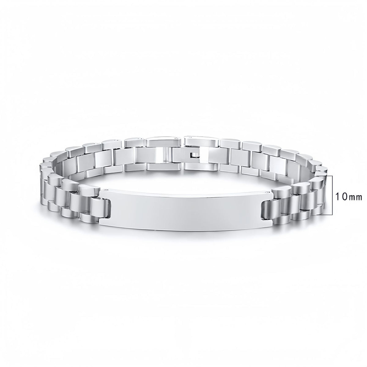 Men’s Curved Plate Chain Bracelet