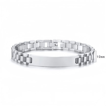 Men’s Curved Plate Chain Bracelet
