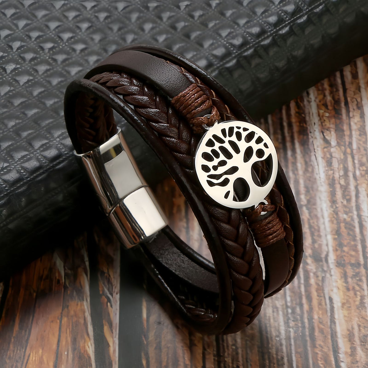 Tree of Life Leather Bracelet for Men