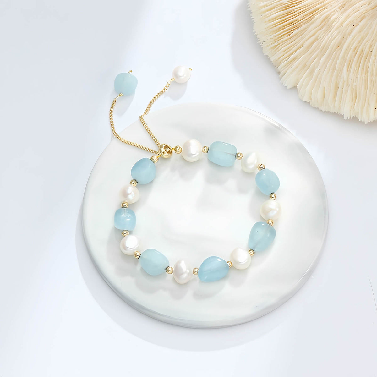 Trendy Crystal Pearl Beaded Bracelet