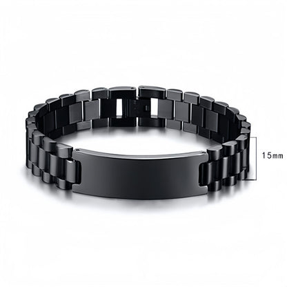 Men’s Curved Plate Chain Bracelet